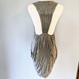 Luxury beaded sparkle back soft grey dress, M